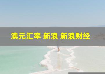 澳元汇率 新浪 新浪财经